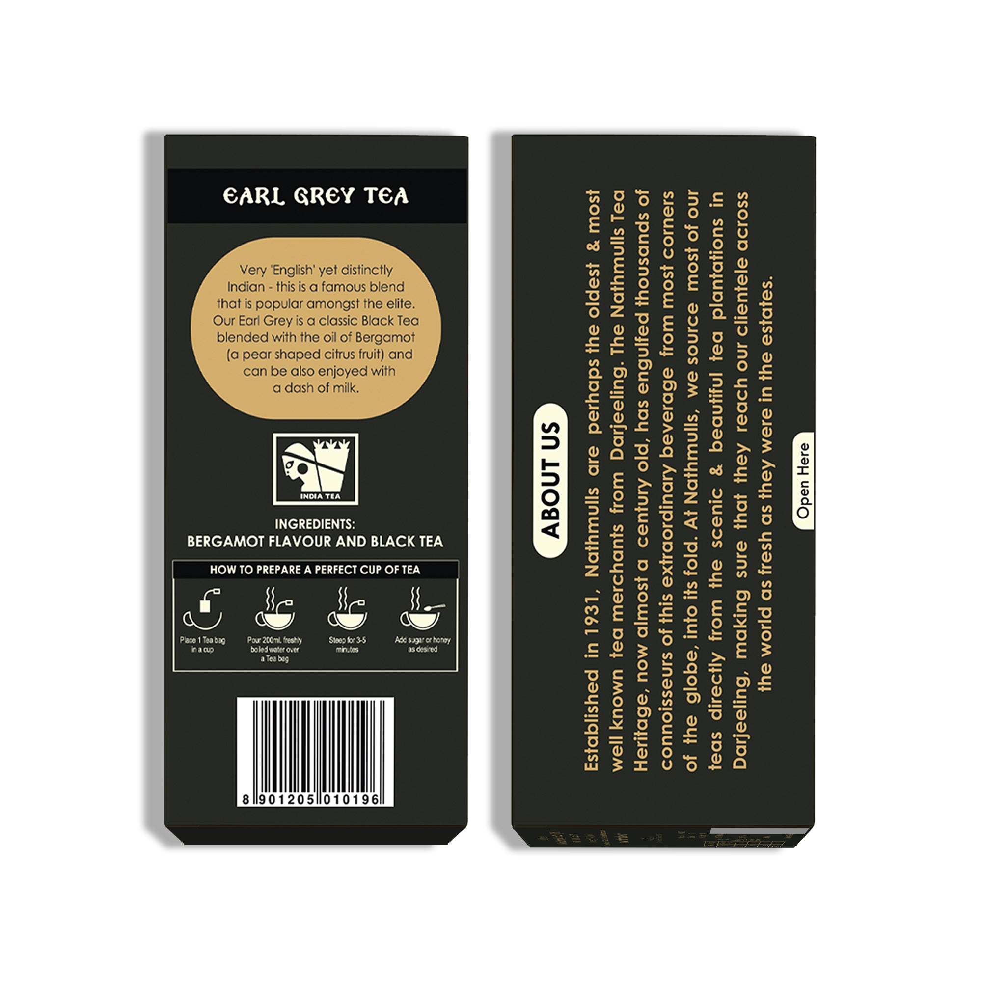 Earl Grey Bergamot Flavour Black Tea Bags