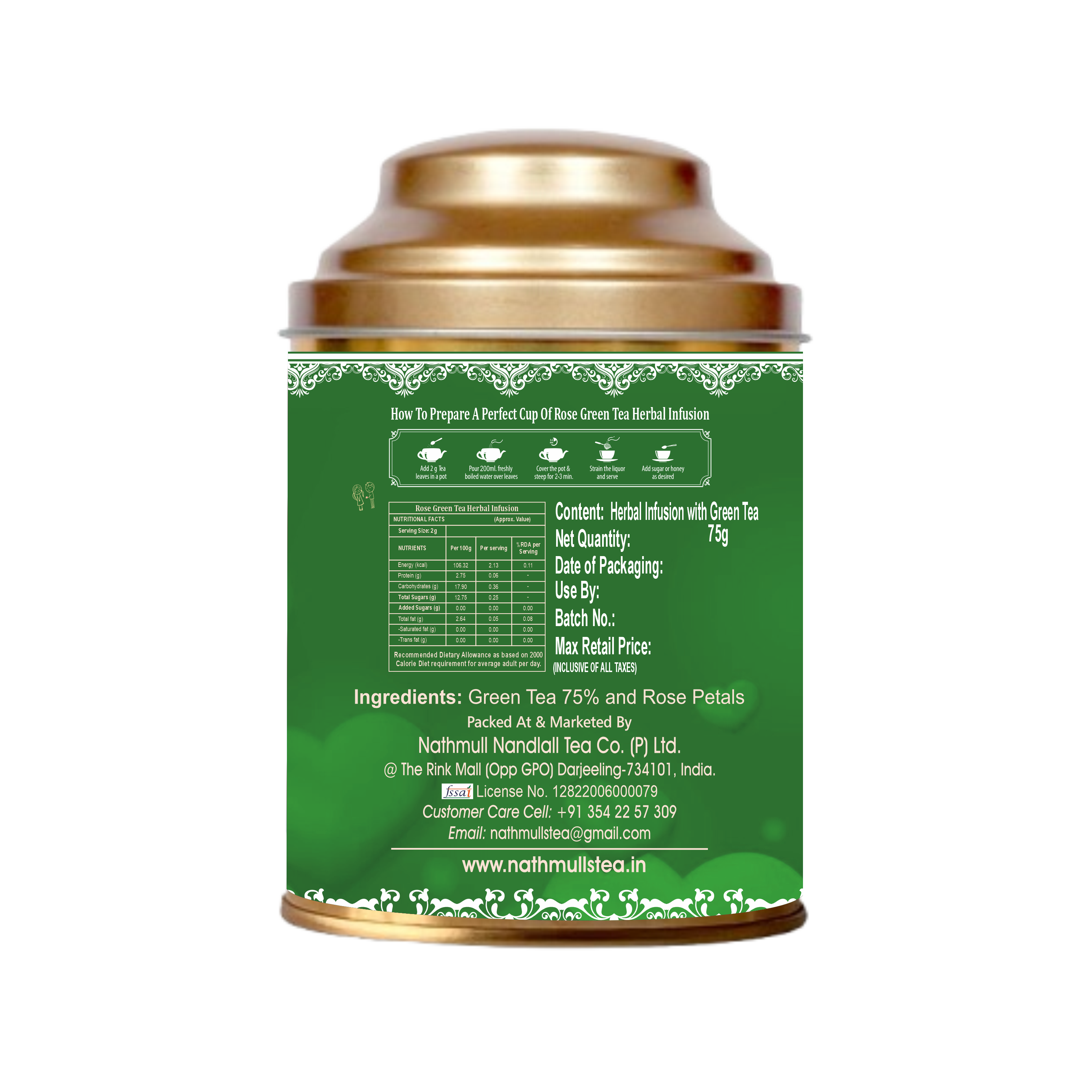 Valentine's Special Rose Green Tea